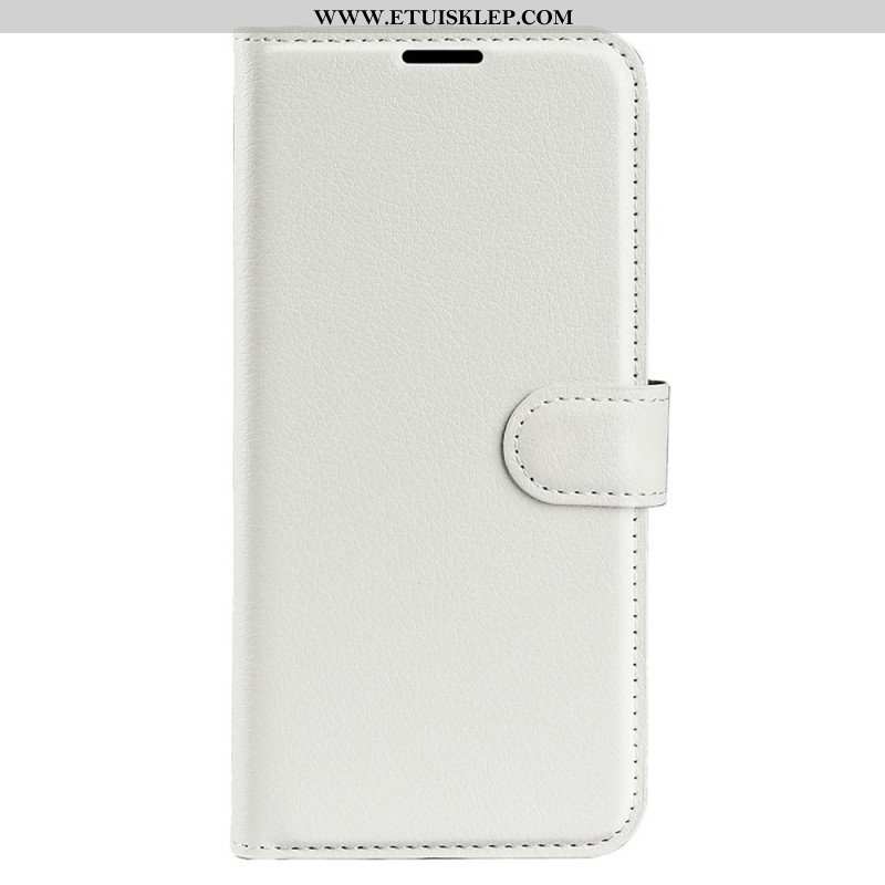 Etui Folio do Xiaomi Redmi Note 12 5G Klasyczny Efekt Skóry Liczi